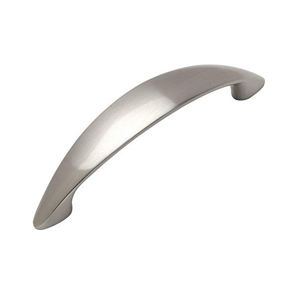 10 Pack - Cosmas 6003-96SN Satin Nickel Modern Cabinet Hardware Handle Pull - 3-3/4" Inch (96mm) Hole Centers