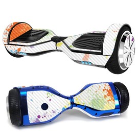 MightySkins Carbon Fiber Skin for Ultra Hoverboard - Splash of Color | Protective, Durable Textured Carbon Fiber Finish | Easy to Apply, Remove, and Change Styles | Made in The USA
