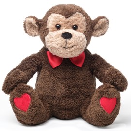 Bearington Monkey Valentino The Heart Monkey Stuffed Animal, 6 Inch Valentine's Monkey Plush, Ideal As A Stuffed Animal Valentine's Day and Stuffed Animals for Girlfriend