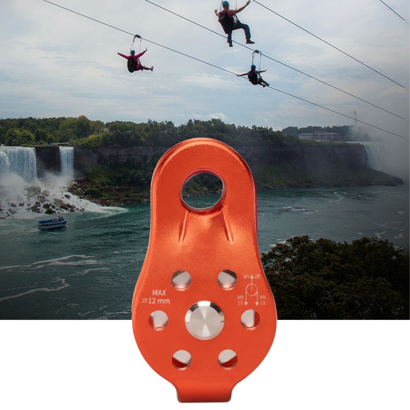 Fixed Single Pulley Cave Exploration Crossing Rescue Lifting Aluminium Alloy