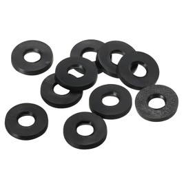 PATIKIL M4 Rubber Flat Washers 40 Pack 4 mm ID 9 mm AD 1.2 mm Thick Sealing Ring Sealing Rings Washers for Tap Pipes Water Hose Fastener Bolts Black