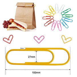 30 Pcs Paper Clips Paperclips Coloured 4 Inch 10cm Large Sheet Holder Mega Paperclips Jumbo Size Clips Paper Holder for Work Organizing Files Documents Home Office School Supplies