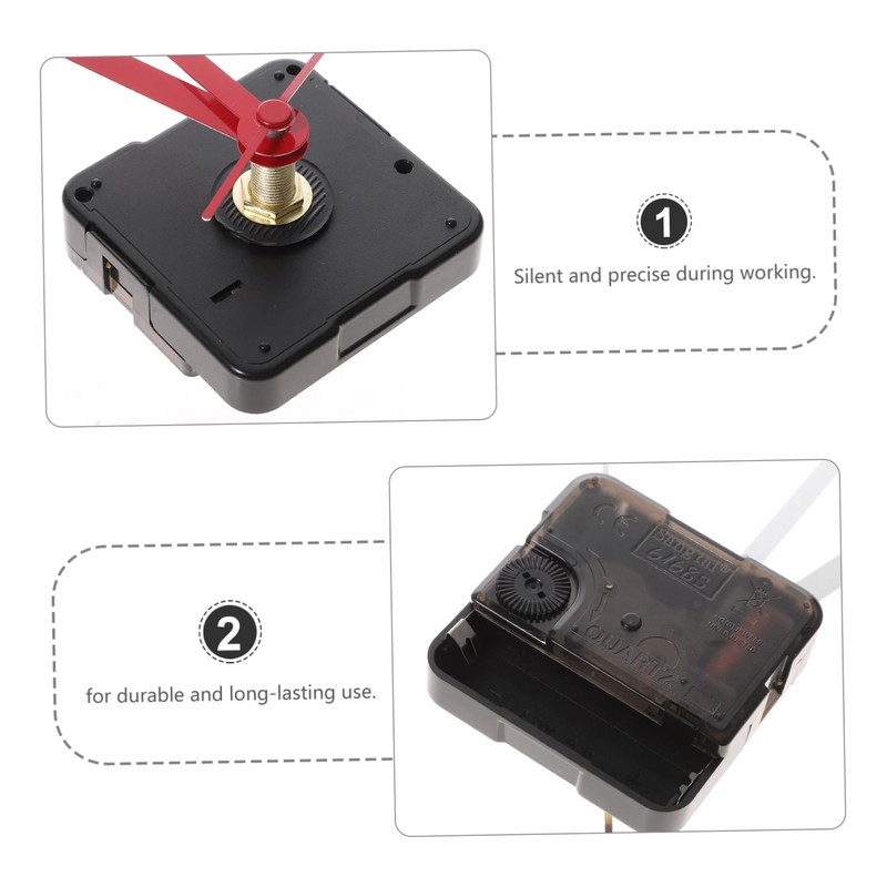 Zerodeko Silent Clock Movement Kits for DIY Clock Replacement Red