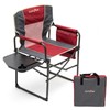 SUNNYFEEL Camping Directors Chair, Heavy Duty,Oversized Portable Folding Chair with