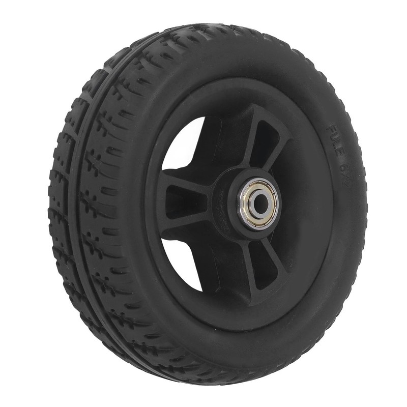6in Wheelchair Wheel PU Non Slip Wear Resistant Strong Bearing