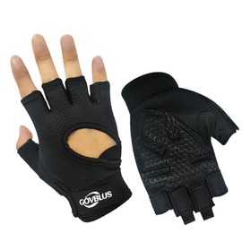 Ventilated Weight Lifting Gym Workout Gloves with Wrist Wrap Support for Men & Women, Full Palm Protection, for Weightlifting, Training, Fitness, Hanging, Pull ups (Black, Large)