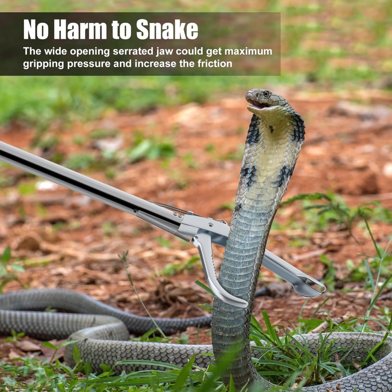 47" Extra Heavy Duty Snake Tongs Reptile Grabber Catcher Wide