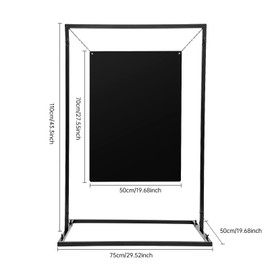 Birthday Party Metal Wedding Welcome Sign Arch Stand, 29.52*19.68*43.3in Poster Stand Venue Decor Stand for Wedding, Business Parties, Birthday Parties, Themed Events Wedding Decorations（Black） (3.6Ft)