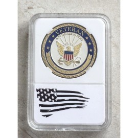 U.S. Navy Veteran Challenge Coin With Case