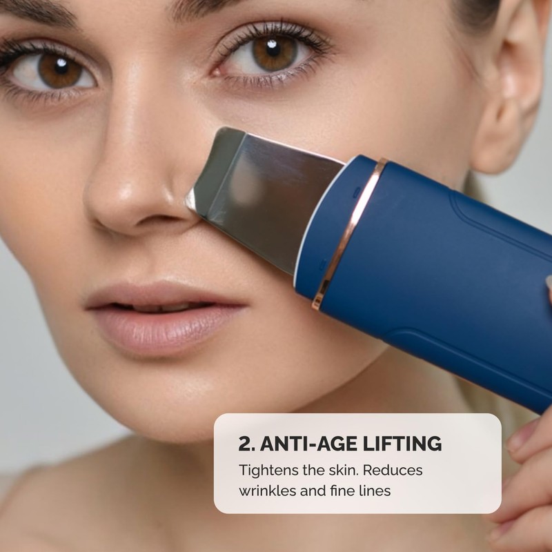 GESS Sky Pore Cleanser Face, Ultrasonic Skin Scrubber, Exfoliating Device,