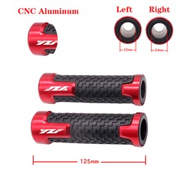Motorcycle Handlebar Grips Hand Grip: for Yamaha YZF R1 | YZF R3 | YZF R6 | YZF R6S | YZF R25 | YZF R125 | YZF 600R (Black)