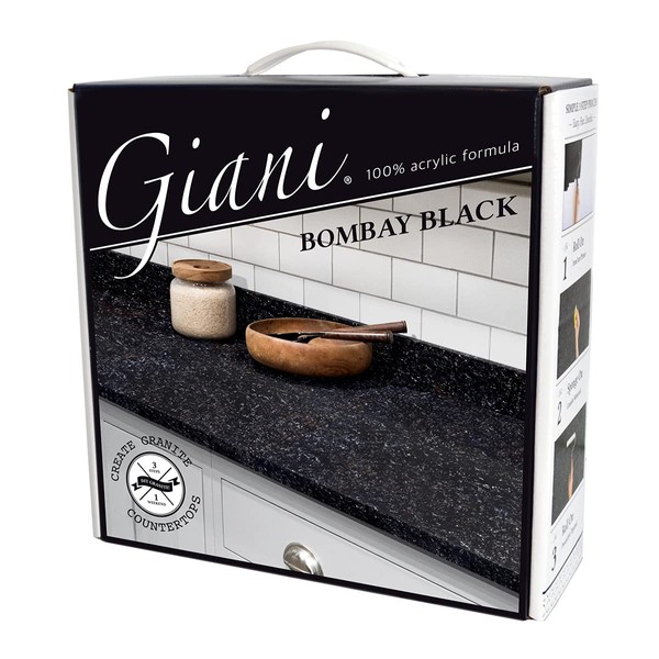 Giani Giani Granite Countertop Paint Kit 2.0-100% Acrylic (Bombay Black)