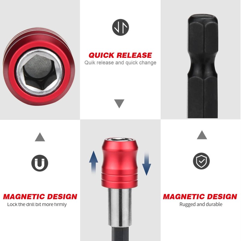 Dekton 2PC 1/4" Quick Release Bit- Fix Holder Pro -