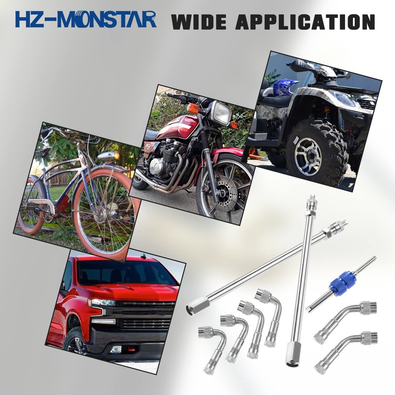 HZ-MONSTAR 9Pcs Valve Stem Extenders Dually Valve Stem Extenders, 45