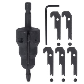 Power Conduit Reamer 1/4 Inch Shank High Carbon Steel Pipe Reamer Tool Kit with 5 Blades