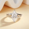 JEYHLOPX Moissanite Engagement Solitaire Ring For Women 1ct Marquise Cut