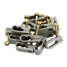 STEREN Coaxial Cable Clips - Cable Holder - Wire Clips - Siding Clips for Hanging - Cord Holder for Desk - Cable Clamps - Cord Clip - Wire Organizer Clips - Tv Mount Screws - Gray - 10 Pack