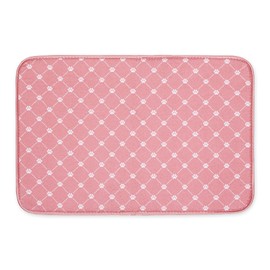 Bone Dry Machine Washable, Ultra Absorbent Pet Mat, 12x18, Rose Trellis Print