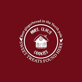 Vinyl Wall Art Decal - Mrs Claus Cookies - 16" x 16" - Holiday Christmas Season Trendy Seasonal Quote Sticker for Family Home School Kids Room Living Room Door Decor