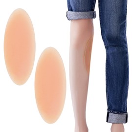 DOERDO DD Silicone Adhesive Calf Pads 1 Pair Soft Waterproof Silicone Calf Corrector for Crooked Thin Skinny Legs, Small