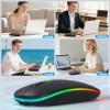 FYBC Bluetooth LED 2.4G Wireless Mouse Luminous Slim Design for