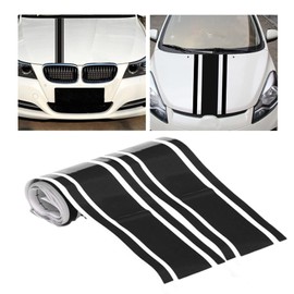 NOELAMOUR Hood Sticker Stripe Body Car Seal Decal 8x180cm (Black)