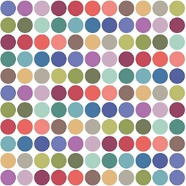 Polka Dots Wall Decals 121 Modern Multi-color 2 inch Confetti Polka Dots Wall Decals, Removable and Reusable Eco Friendly Wall Stickers