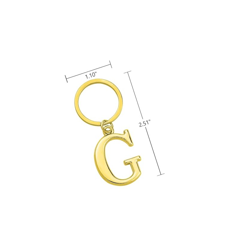 Freedale Gold Letter A-Z Keychain for Women Men Purse Handbags
