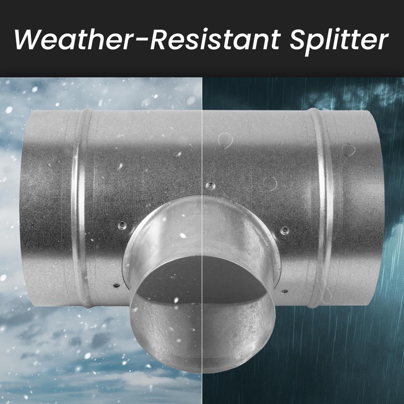 8" Inch to 6" Inch Branch T-Shape Ducting Splitter -