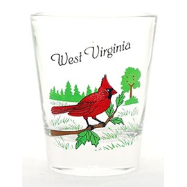 West Virginia Cardinal Scene Shot Glass