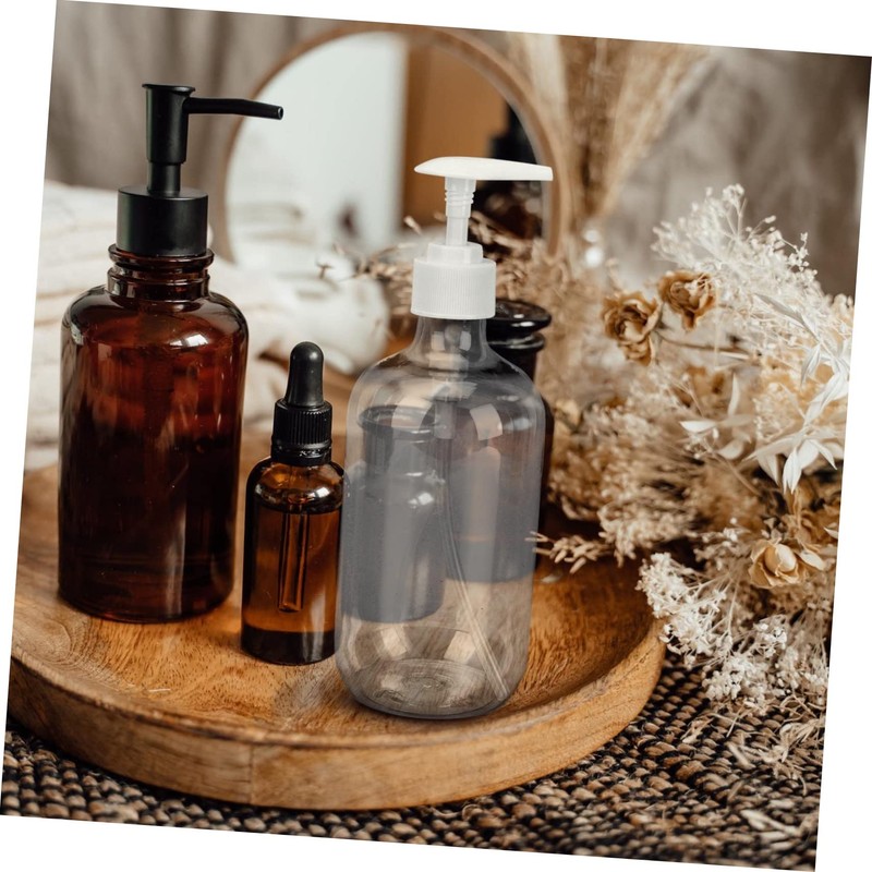 Ciieeo 4pcs Pressing Container for Shampoo and Shower Gel Transparent