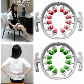 Cellulite Massager, Manual, 360° Coverage, Anti Cellulite Massager, Massage Roller, Compress and Stretch, Thighs and Buttocks (Green, 1)
