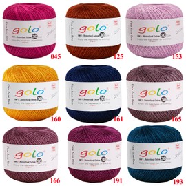 golo Crochet Thread Size 30 Yarn for Hand Knitting Silver Grey 196