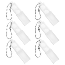 XLIUAX Hearing Aid Battery Case, Portable Hearing Aid Button Battery Holders Travel Amplifier Storage Box Pocket Caddy Organizer with Keychain for 312 Batteries, 6pcs