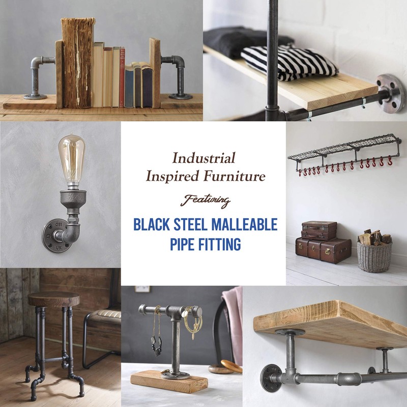 Supply Giant 1200NPBA Malleable Black Pipe Assortment Kit, 60 Pipes