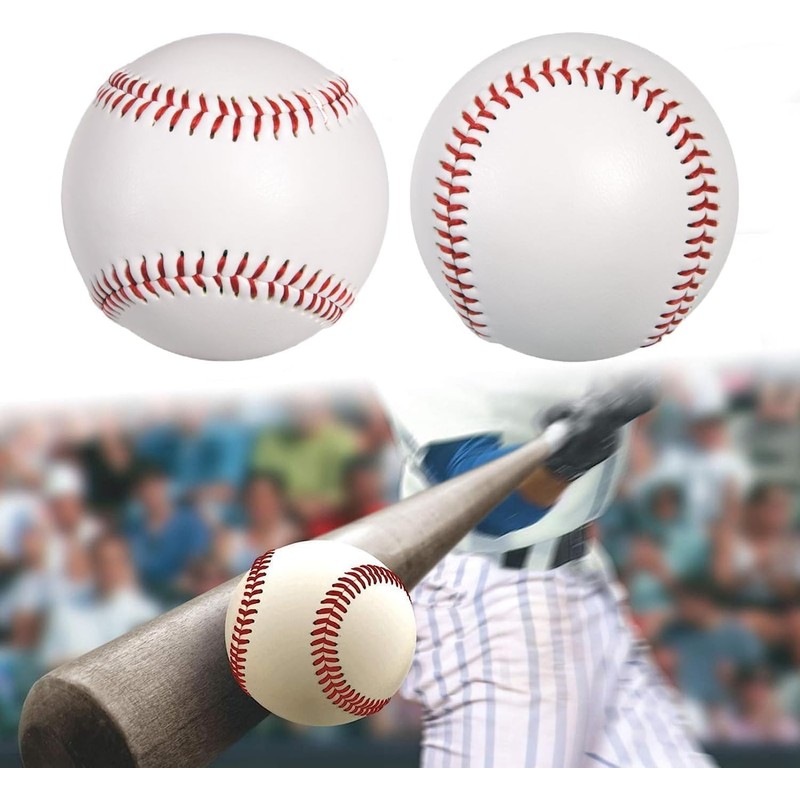 OMYOPY 2 Pack Blank Baseballs Solid Cork Core, 9 Inch