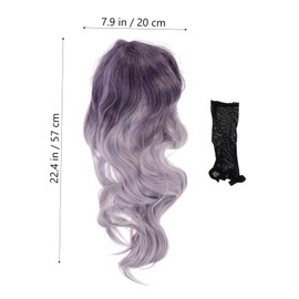 Baluue Wig Natural Gradient Color for Cosplay Wavy Synthetic Hairpiece Middle Parting Design for Everyday Wear Easy Care and Realistic Touch for Costume and Character