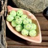 Cascade Jewelry Vintage Retro Lime Green Silver Stars 12mm Round