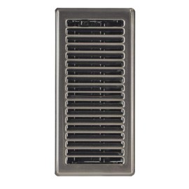 Hartford Ventilation Floor Register 4” x 10” - Contemporary Steel Vent Cover for Home - Heavy Duty Modern Metal Design with Scratch Resistant Finish - Smooth Glide Damper (1, Brushed Nickel)