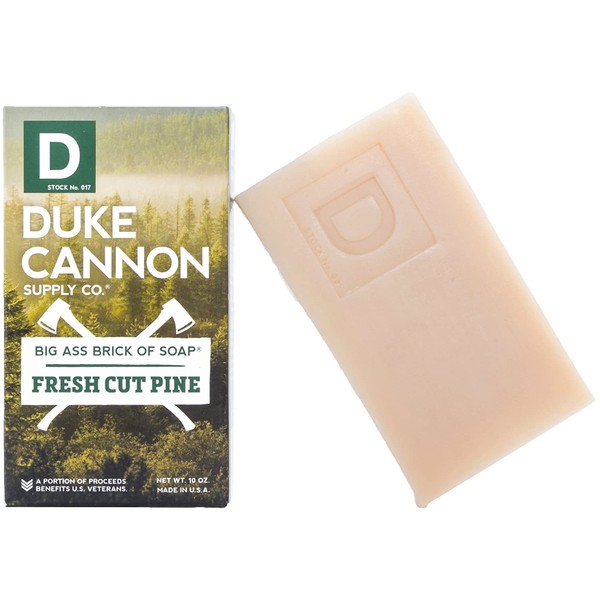 Duke Cannon Supply Co. - Great American Frontier Men's Big Brick of Soap, Fresh Cut Pine (10 oz) Superior Grade Soap Bar With Unique, Outdoor, Masculine Scents - Fresh Cut Pine, Modern Invigorating