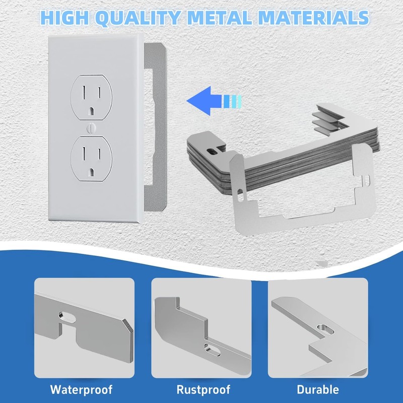 yikinb 15 PCS Wall Plate Spacer,Durable Flush Fit Device Leveling