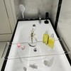 CXNGD Bathtub Tray Table, Clear Acrylic, Anti-Slip Bath Caddy, 32.3