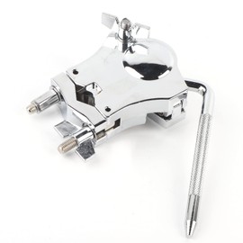 Tom Drum Rack, Silver Zinc Alloy Tom Drum Rack Mounting Bracket 360 Degree Rotation Round Handle Multifunctional Tom Drum Musical Instrument Accessories for All Types of Holders