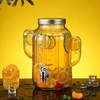 FillTouch 1 Gallon Cactus Drink Dispenser for Parties, 135 oz