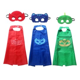 Yimidear Children's Cape Mask, Costume, Children's Day, PJ Mask, Cosplay, Parties, Christmas Pups, Resents
