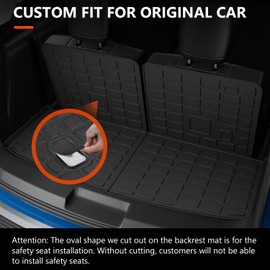 powoq 6&7 Seats Cargo Mat Compatible with 2020-2025 Ford Explorer Trunk Mat TPE Cargo Liner Trunk Liner Replacement for 2020 2021 2022 2023 2024 2025 Ford Explorer Accessories