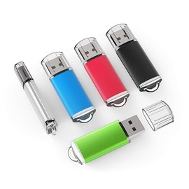 Wholesale/Bulk - (5X,10X) (16MB-64GB) Metal USB Flash Memory Stick Pen Drive Storage Thumb Fold U Disk (10 Pack - 128MB)