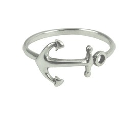 apop nyc 925 Sterling Silver Anchor Ring Size 6