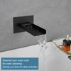 BWE Matte Black Waterfall Tub Faucet Bathroom Sink Faucet Brass