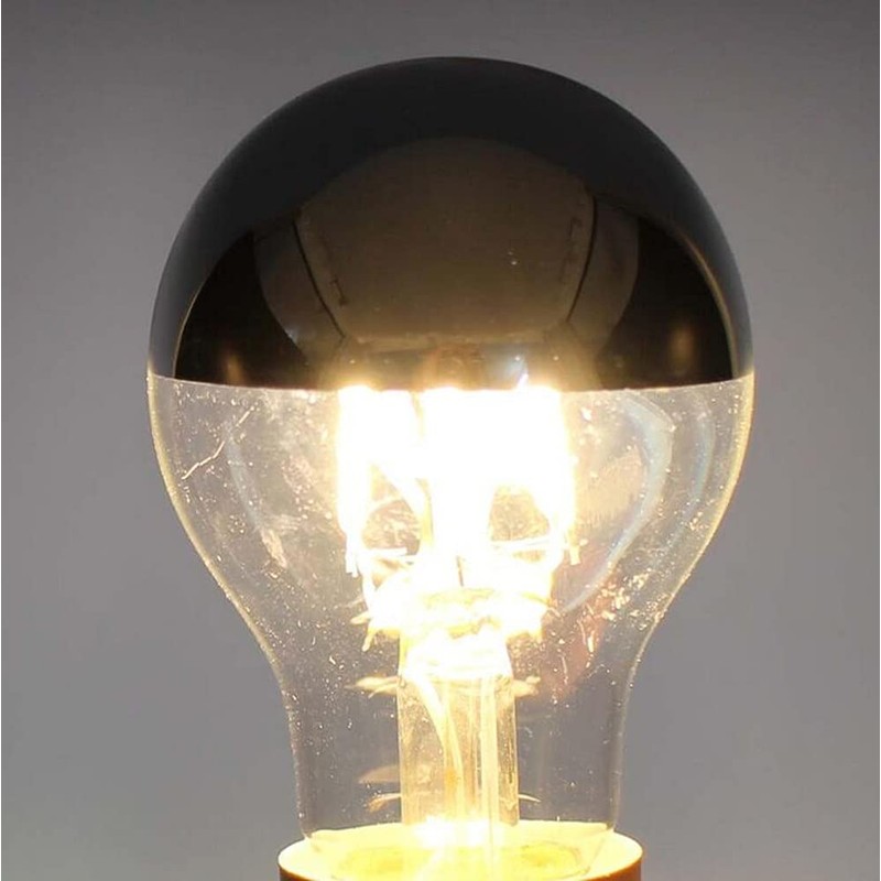 A60 Half Chrome Light Bulbs 3Pack 4 Watts(40W Equivalent)E27 Base